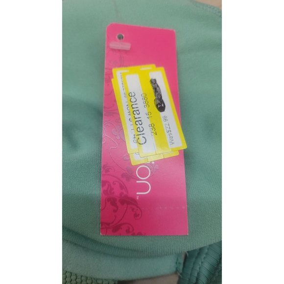 Juniors' Mixed Textured Underwire Bikini Top Xhilaration Fern Green Size D/DD Cu - Picture 6 of 7